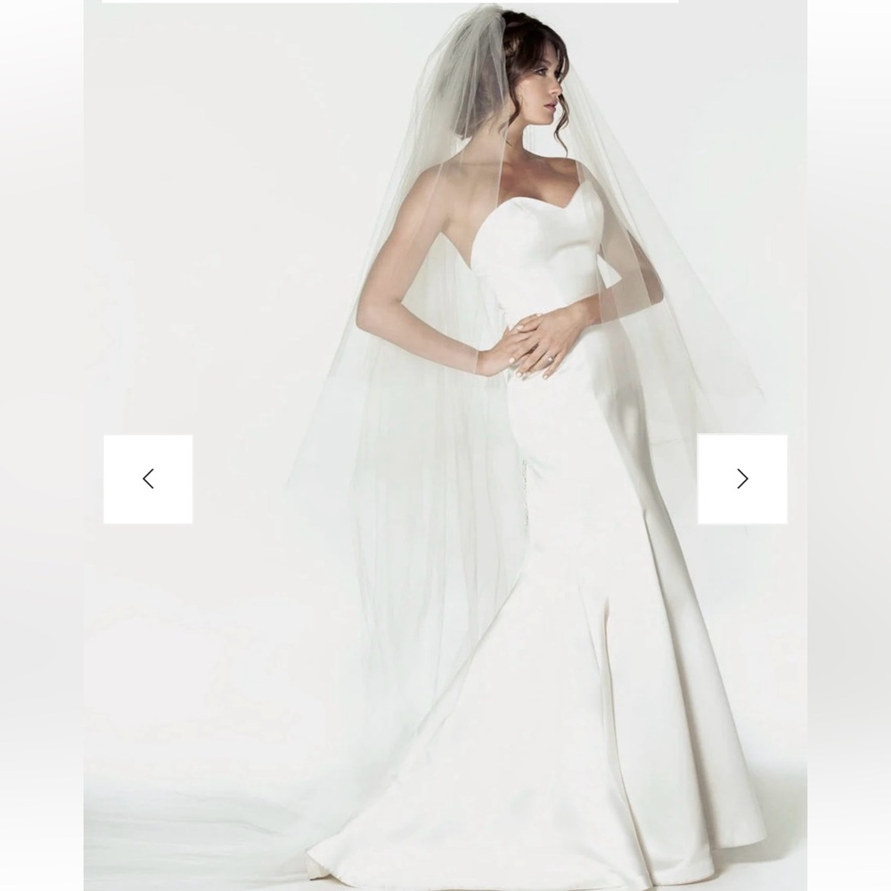 Ariel Taub Cathedral Handkerchief Veil in Ivory